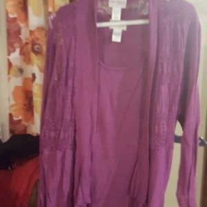 Tank with sweater 2 piece set